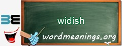 WordMeaning blackboard for widish